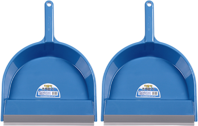 (주)에이스샵 1+1 표준 고무형 쓰레받기 학교 교회 대량 납품, 블루, 2개