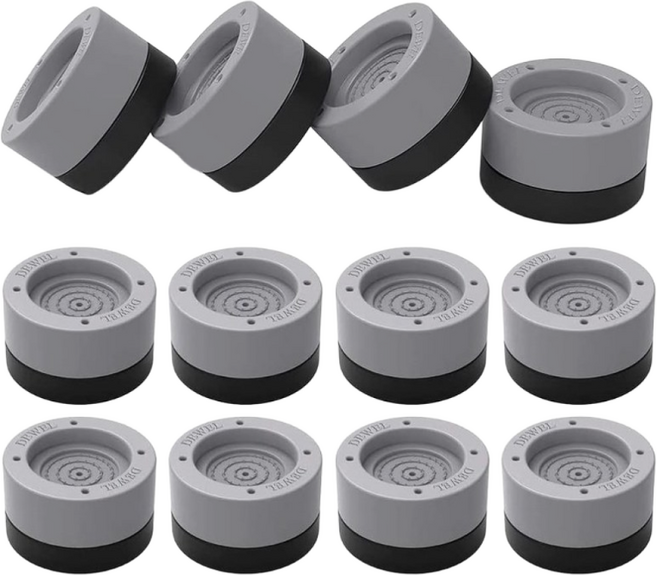 그레이 블랙 높이조절 스토퍼 세탁기 건조기 받침대 방진 패드, 1세트