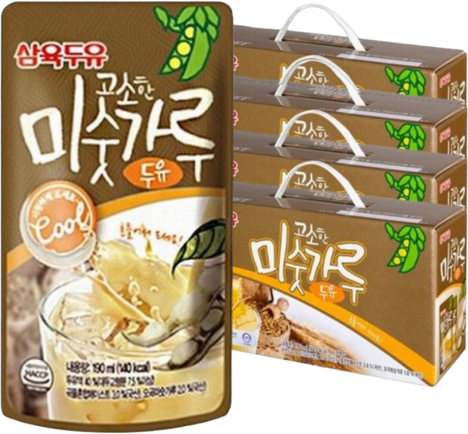 삼육두유 고소한 미숫가루 두유 파우치, 190ml, 60개