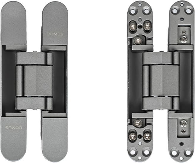 도무스 3D경첩 그레이 150 숨은경첩 매립힌지 히든 도어 깊이조절 은폐형 힌지, 1개