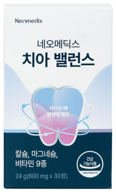[공식판매처] 칼프디마 네오메딕스 치아밸런스 치아 뼈 건강 칼슘 영양제, 1개, 30정