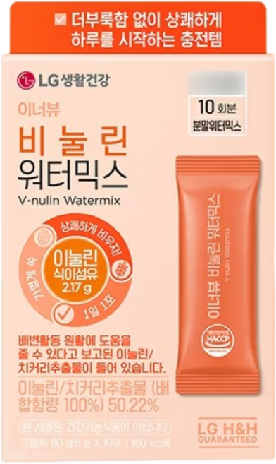 LG생활건강 이너뷰 걱정마요 비눌린 워터믹스 10포, 5개
