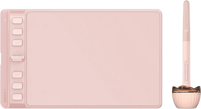 HUION 정품 Inspiroy 2 S 6인치 H641 펜 타블렛 최신모델, 핑크