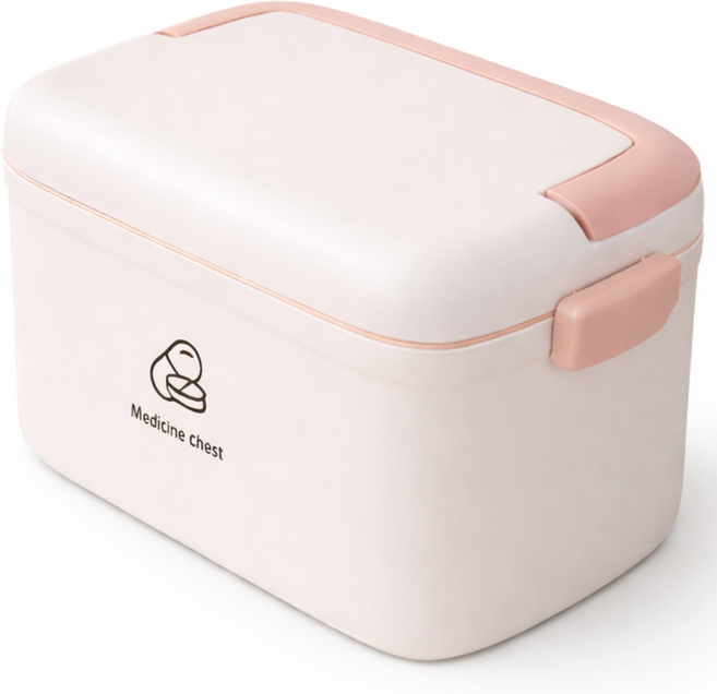 데이유어 다용도 가정용 구급상자 약 정리함, 베이지, 1개