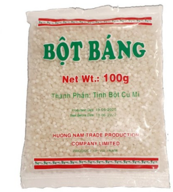 베트남 보트방 BOT BANG 가공전분 타피오카 버블티펄, 60개, 100g