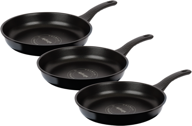 키친아트 1+1+1 블랙 프라이팬 3종 세트 골라담기!, 1세트, 28cm
