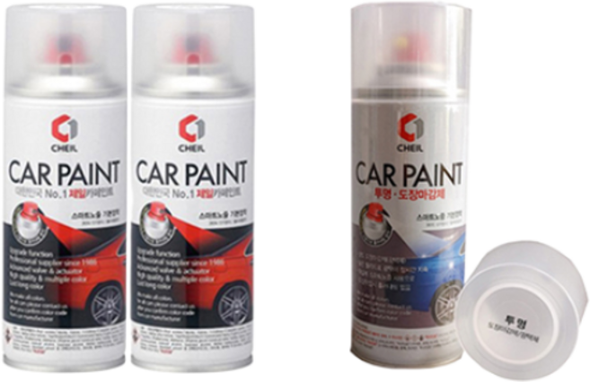 삼성 SM5 EEB 화이트펄(2개가 한세트) 스프레이 + 투명스프레이 자동차 도색 차량용 카페인트, EEB 스프레이+투명스프레이(제일), 1개