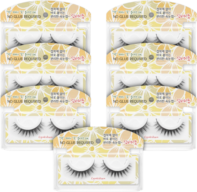 [ 9~12 mm ] 심비디움 3초 속눈썹 7개세트 원터치 3초 속눈썹 4종 셀프연장 9~12 mm, K02 7개세트, 11mm