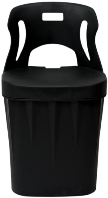 담은스툴 기본형 꺼짐없는[플라스틱상판] 고깃집의자 / 식당 포차 업소용 수납의자, 1개, 블랙