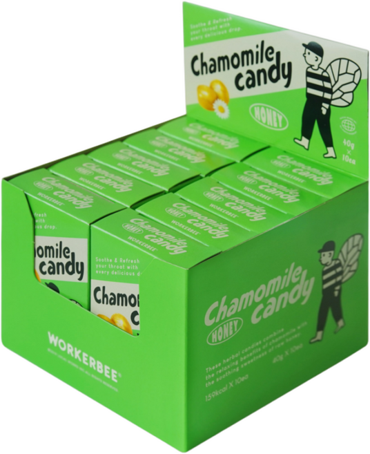 워커비 허니 캐모마일 캔디, 10개, 40g