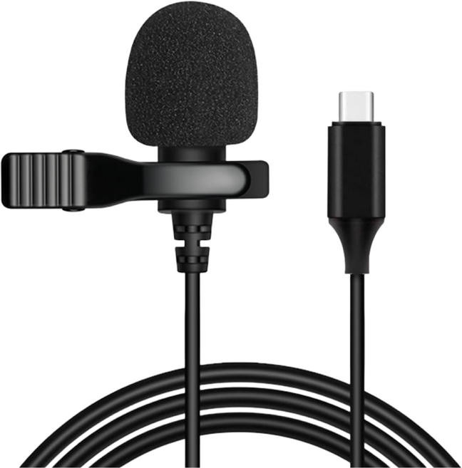 고감도 스마트폰 녹음용 방송용 강의용 소형 유선 핀 클립 마이크, Type-C, 1개, 보미핀마이크