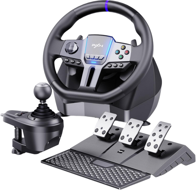 PXN V9 Gen2 게이밍 레이싱 휠 Gaming Racing wheel (정품) (PC/PS3/PS4/XBOX 호환), 1개
