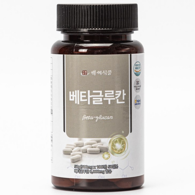 베타글루칸정 500mg x 100정 국산효모 HACCP 인증제품, 4개