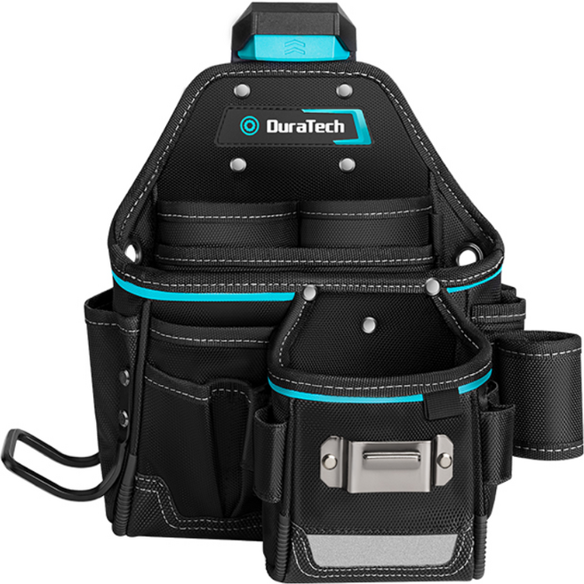 DuraTech 휴대용 대용량 허리공구가방 다용도 정비공 수납공구집 전기공 목공가방 방수 산업용 가정용 뛰어난 내마모성, 1개