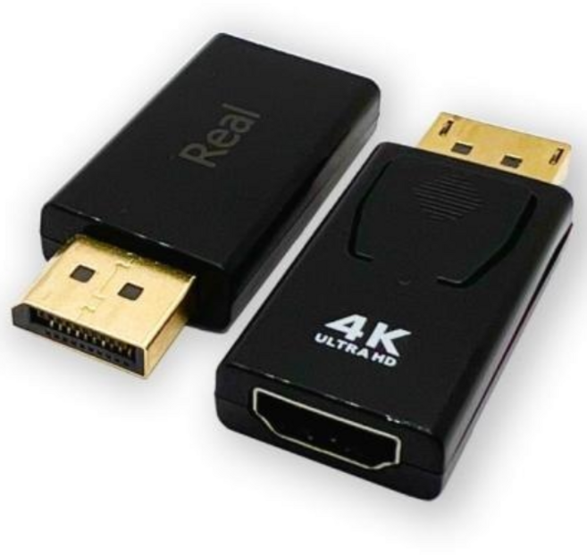 레알 Displayport1.2 to HDMI 4K 젠더 듀얼모니터 DP to HDMI 변환 RL004, 1개, 50mm