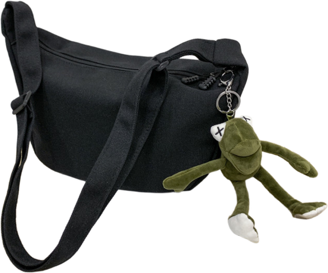 데일로엔 남성 여성 대학생 여행용 가방 반달 크로스백