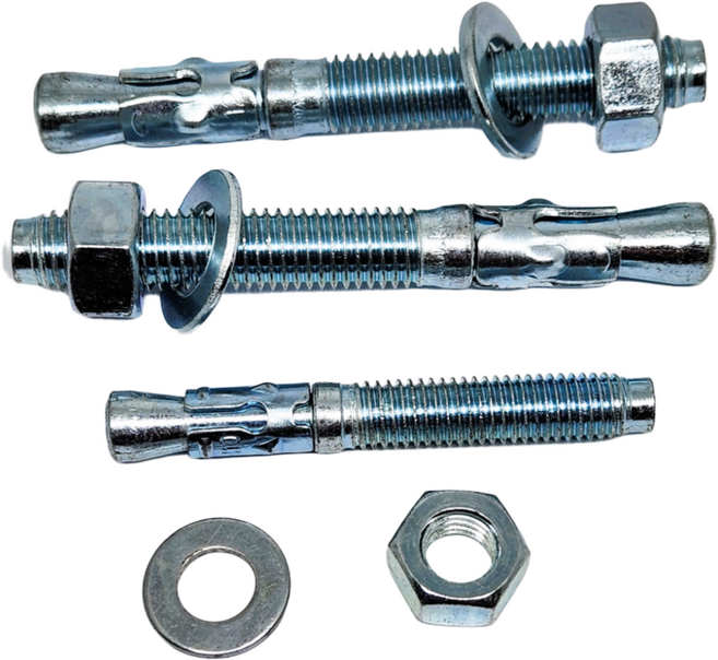 웨지앙카볼트 앙카볼트 콘크리트앙카볼트 철 백색아연도금 소량판매, 50개