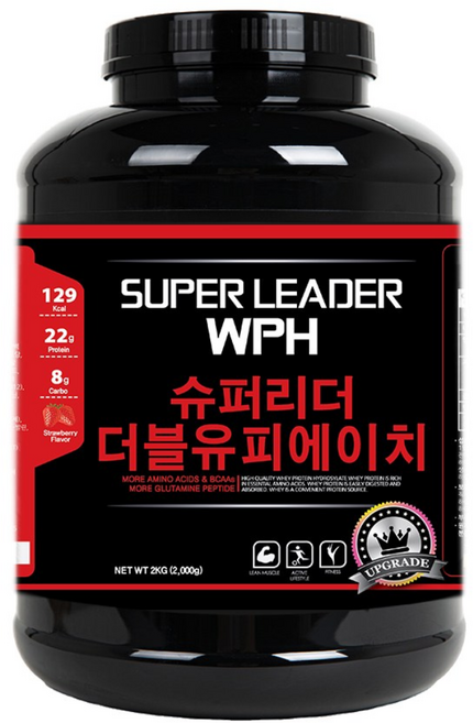 바디솔루션 슈퍼리더WPH 2kg 딸기맛 단백질보충제, 1개