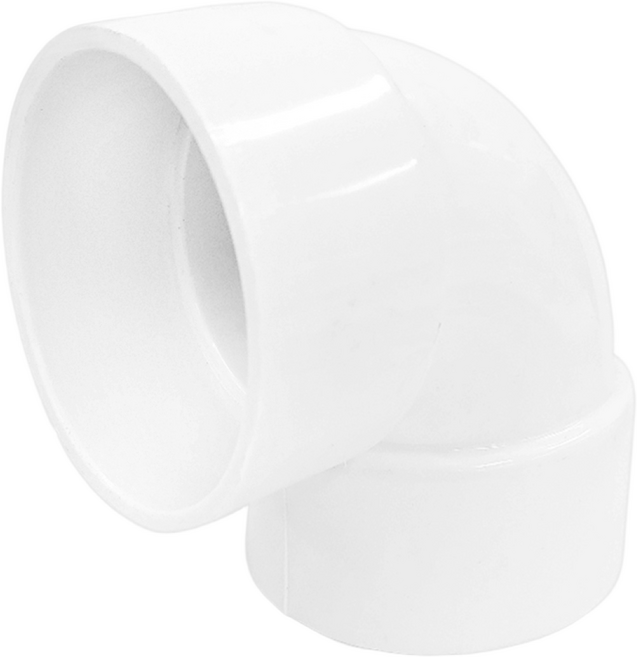 PVC 90도 엘보 35A 40A 50A VG2 파이프 플라스틱 배관 부속 이음관, 2개