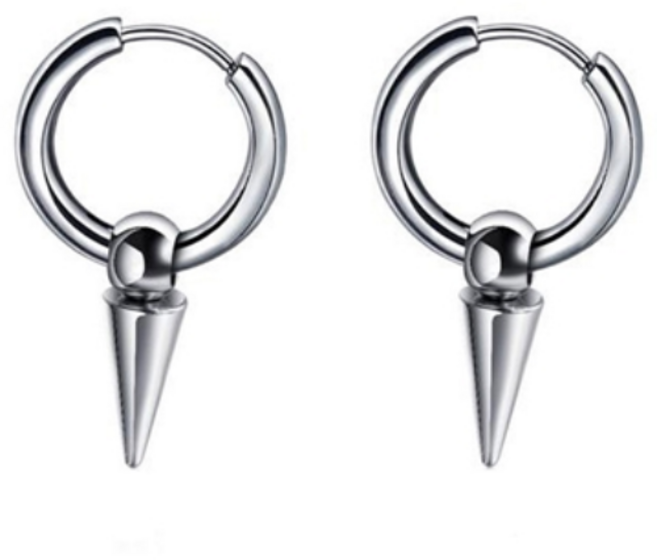 에르모사제이 맨즈 ME006 써지컬 스틸 힙합 원뿔 링귀걸이 남자 피어싱 귀걸이