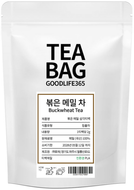 굿라이프365 볶은 메밀 삼각티백 개당 2g, 1개, 100개입