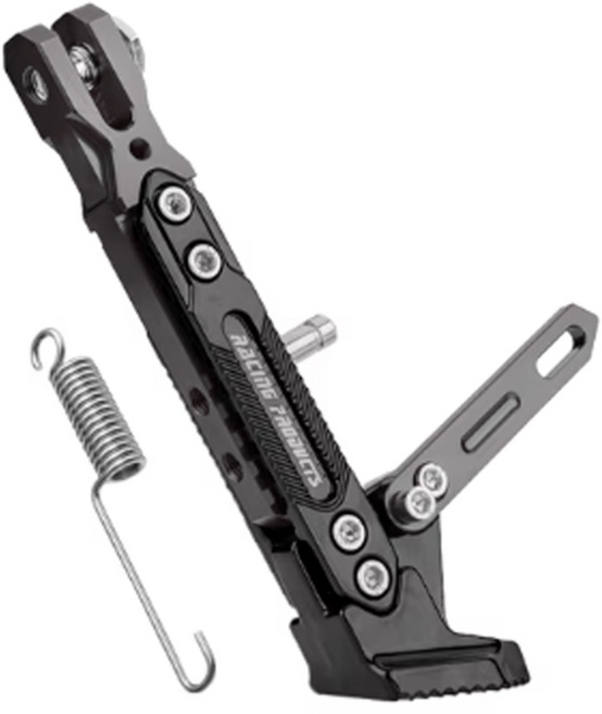 락모터스 오토바이 범용 킥스탠드 받침대 거치대 발받침대 스탠드 주차 스쿠터 바이크, 그레이, 1개