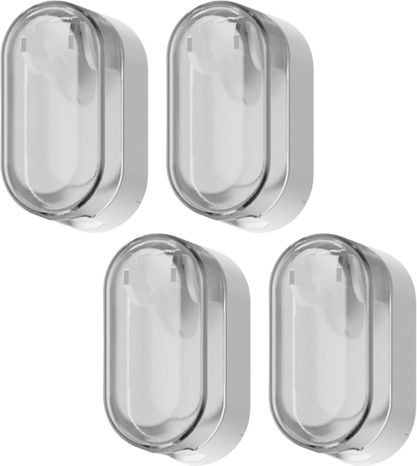 일이공팔 집에서도 여행가서도 칫솔꽂이 거치대 커버 홀더, 투명블랙, 4개