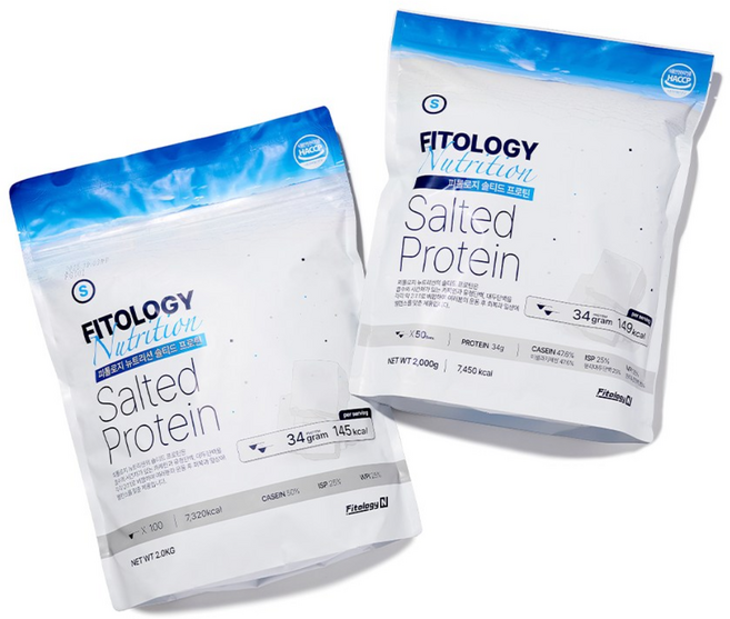 피톨로지 뉴트리션 솔티드 프로틴 복합단백질 보충제 카제인 WPI ISP 포대유청 2kg, 2개