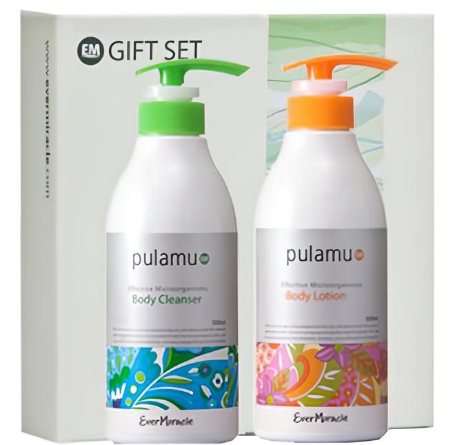 풀라무 EM 바디클렌저 500ml + 로션 500ml 세트, 1세트