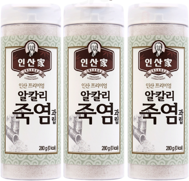 인산가 프리미엄 알칼리죽염 과립 280g 3회죽염 과립/한국/양치 조리 등/무료배송, 3개