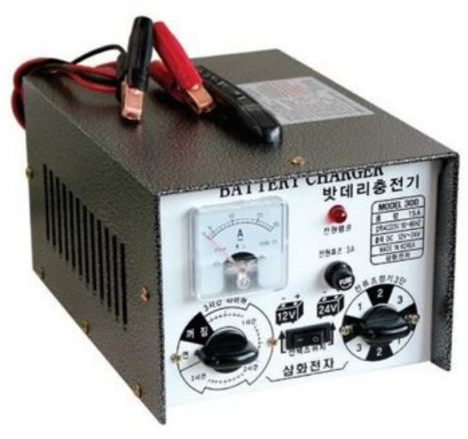 [삼화전자] 국산 배터리충전기 No. SW300 규격15A 오토바이/자동차/트럭/농기계용, 1개