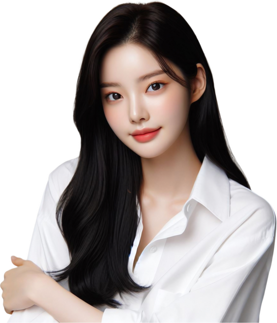 비와이 롱 헤어 웨이브 가발 붙임머리 60cm, 1개, 자연 블랙