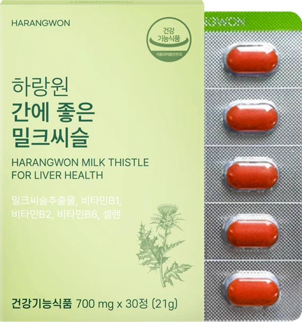 하랑원 간에 좋은 밀크시슬, 1박스, 30정 - 쿠팡