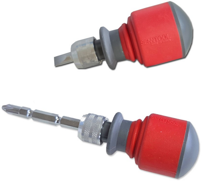 드라이버 주먹드라이버 전공 주먹 양용 십자 일자 소형 미니 휴대용 정밀 공구 길이조절, 주먹양용드라이버_6mm(레드), 1개