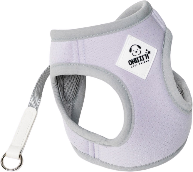 아띠지기 강아지 초경량 X형 에어리 하네스, 1개, 라벤더