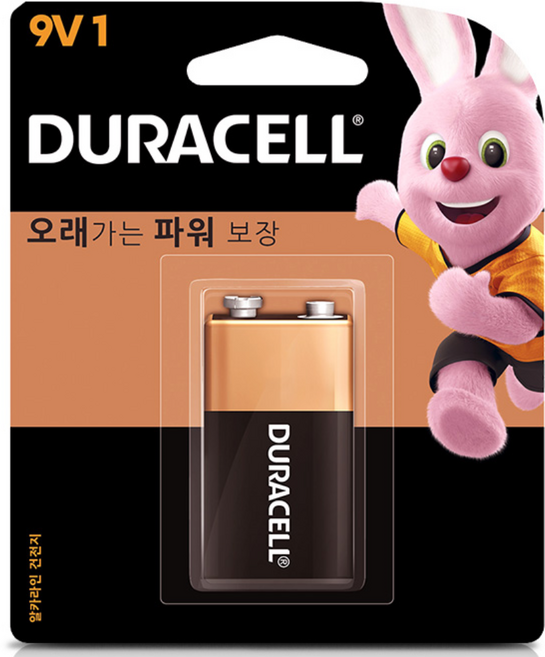 듀라셀 알카라인 건전지 9V, 1개입, 1개