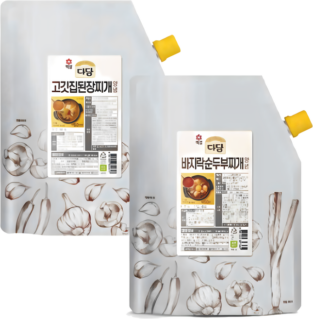 다담 고깃집된장찌개양념 2kg+순두부찌개양념 2kg, 2kg, 1세트