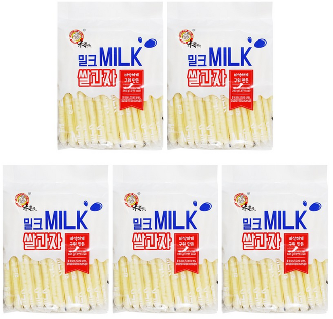엉클팝 밀크 쌀과자, 5개, 240g