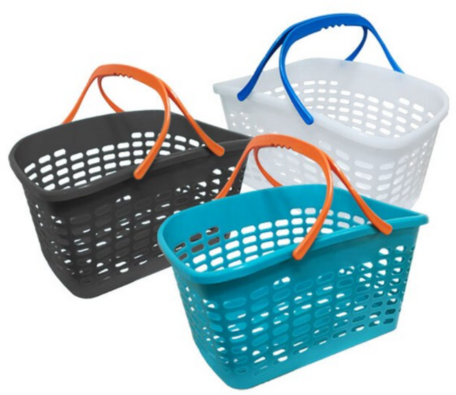 미니 수납바구니 편의점바구니 GS 쇼핑바구니 장바구니 목욕 미니바구니 무인판매 아이스크림 바구니, 검정색, 5개