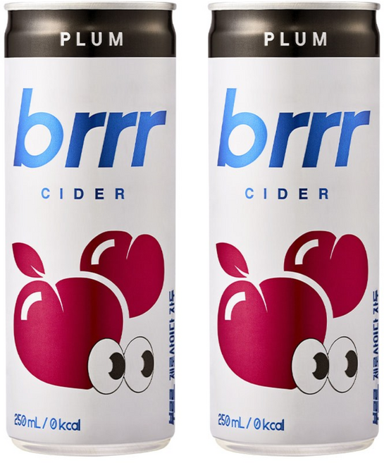 부르르 제로사이다 자두, 250ml, 60개