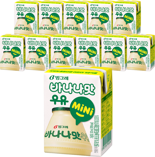빙그레 멸균우유 미니 12팩, 120ml, 12개