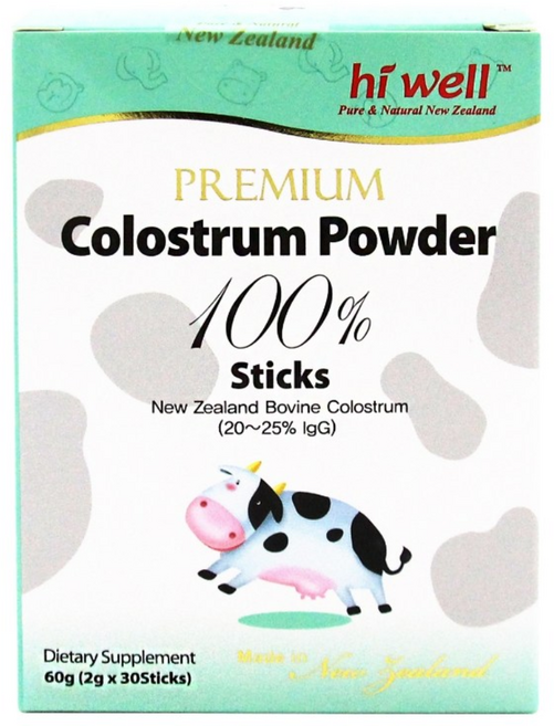 Hiwell colostrum powder sticks 2개 하이웰 초유 분말 스틱, 60g