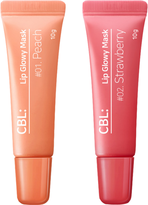 CBL: 씨비엘 립 글로이 마스크 2종 (피치 스트로베리) +키링, 1개, 20g, 피치10g+스트로베리10g