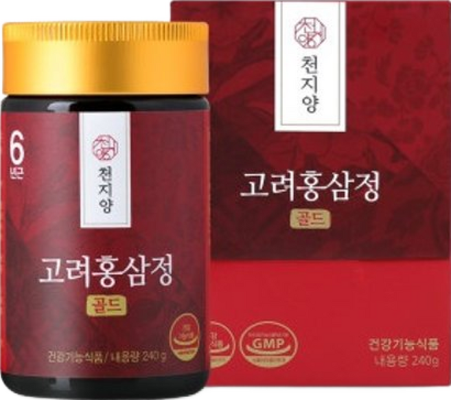 천지양 6년근 고려 홍삼정 골드 + 쇼핑백 세트, 240g, 1세트
