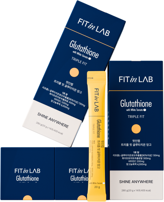 핏인랩 트리플 핏 글루타치온 망고 순도 90 액상 리포좀 글루타치온 HACCP 인증, 4개, 14회분