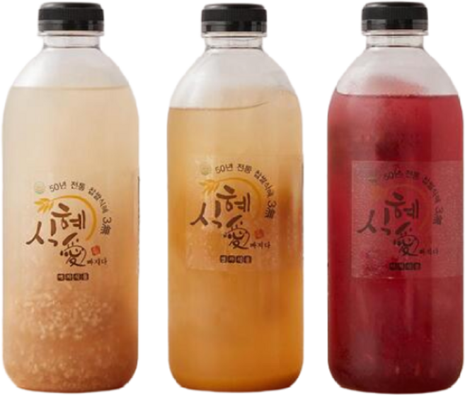 마시는수액 유기농 우리쌀 식혜 1리터 6병(찹쌀 2병 단호박 2병 비트 2병) 변비해결, 1L