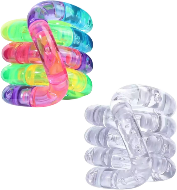 조물조물 집중력향상 스트레스 해소 손장난감 피젯 토이, 2개, 투명+혼합