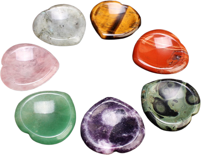 크리스탈블레싱 걱정스톤 워리스톤 하트 미니괄사 마사지 천연원석 심리안정 치유 CBT2426, 아벤츄린