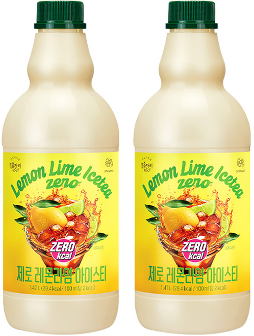 복음자리 제로 레몬라임 아이스티, 2개, 1.47L