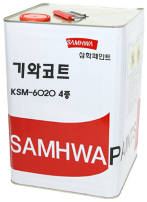 삼화페인트 기와/슬레이트용 유성페인트 KSM6020 4종 아크릴도료, 1개, 밝은암적색 유광, 18L